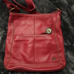 Red shoulder bag